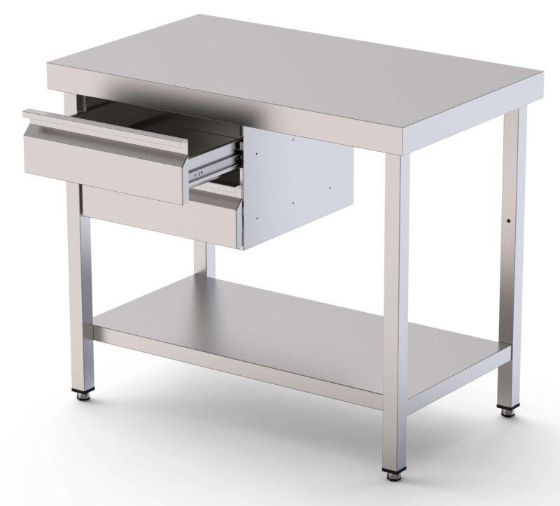 Módulo de Acero Inoxidable De 2 Cajones Con Guías Telescópicas 480x460x345 mm WTA464530D2