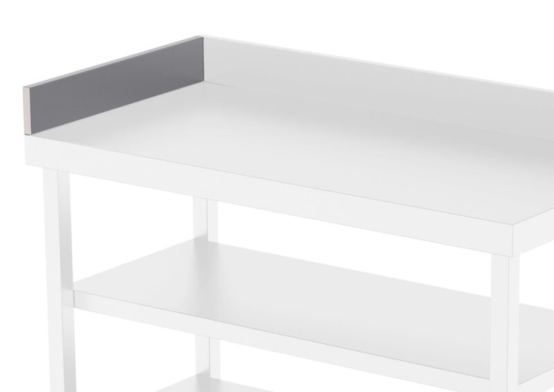 Peto de Acero Inoxidable Para Mesa Mural Lateral Derecho Con Fondo 600 mm WTA600RIGSS