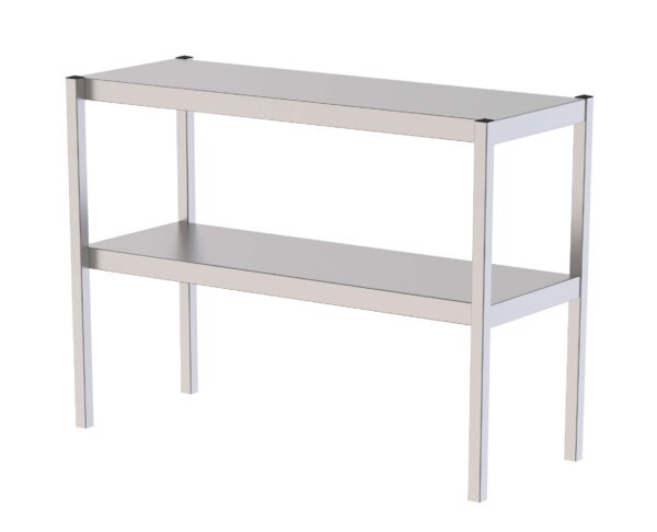 Estante Sobremesa Acero Inoxidable Doble Para Mesas De Trabajo 900x350x650h mm UTS135090S2