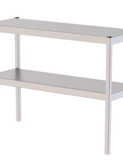 Estante Sobremesa Acero Inoxidable Doble Para Mesas De Trabajo 1300x350x650h mm UTS135130S2