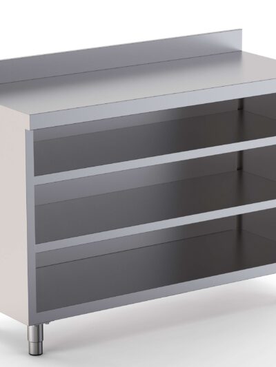 Mueble Estantería Acero Inoxidable Fondo 350 Con 2 Estantes 2000x350x1050h mm DT3502000S2