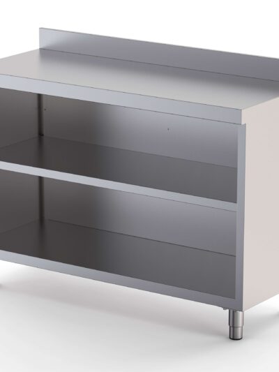 Mueble Estantería Acero Inoxidable Fondo 600 Con 1 Estante 2000x600x1050h mm DT6002000S1