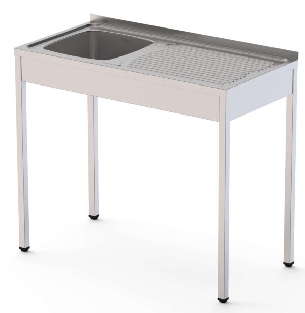 Fregadero Demontado cuba DERECHA + escurridor IZQUIERDA Fondo 500 de 1000x500x850h mm AVEIRO IS1510R10S0