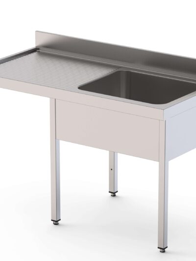 Fregadero Acero Inoxidable 1 Cuba Derecha Para Lavavajillas Fondo 700 Sin Estante 1400x700x850h mm IS1714R1DW0