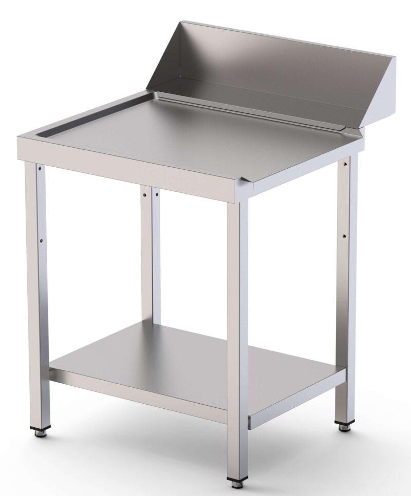 Mesa Acero Inoxidable Para Lavavajillas De Entrada y Salida Con Estante 700x750x850h mm IS17507DWOUTS1