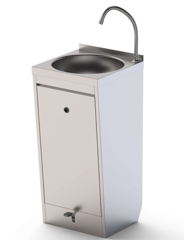 Lavamanos De Pie Acero Inoxidable Con Pedal automezclador 400x400x850h mm HWF14040000