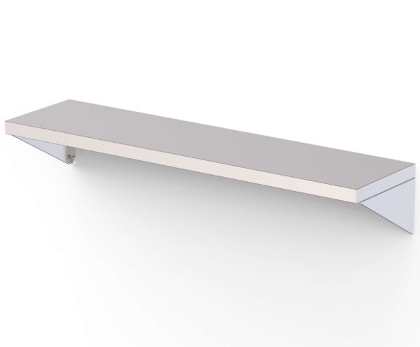 Estantería Mural Acero Inoxidable Con Cartela Fondo 300 de 800x300x200h mm WMS3083020B