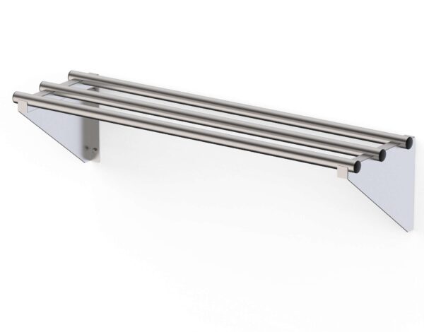 Estantería Mural Acero Inoxidable Tubo Redondo Fondo 300 de 1400x300x200h mm WMS21430200