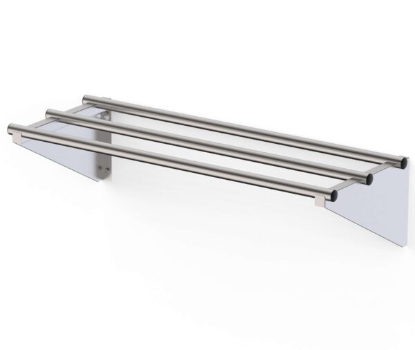 Estantería Mural Acero Inoxidable Tubo Redondo Fondo 400 de 600x400x200h mm WMS20640200