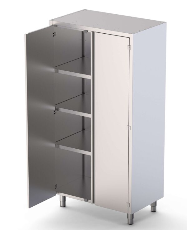 Armario de Pie Acero Inoxidable Con 2 Puertas Abatibles 1000x600x2000h mm FC1060200SW