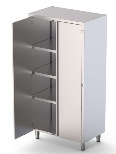 Armario de Pie Acero Inoxidable Con 2 Puertas Abatibles 1400x600x2000h mm FC1460200SW