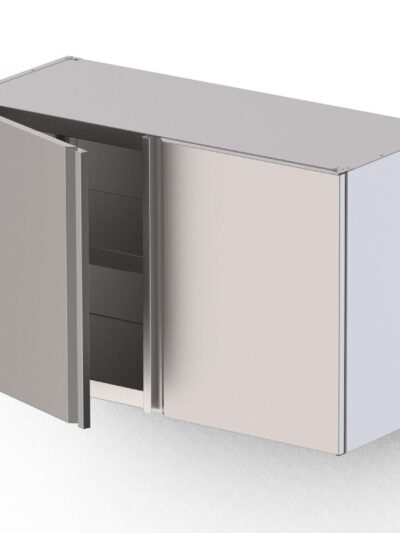 Armario Mural Acero Inoxidable Con 2 Puertas Abatibles 1000x400x600h mm WMC100460SW