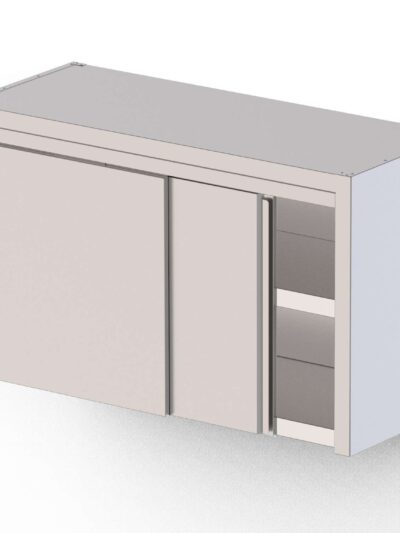 Armario Mural Acero Inoxidable Con 2 Puertas Correderas 1000x400x600h mm WMC100460SD