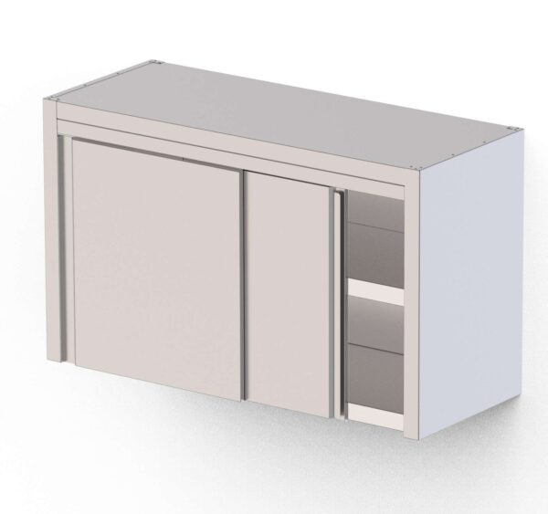 Armario Mural Acero Inoxidable Con 2 Puertas Correderas 1400x400x600h mm WMC140460SD