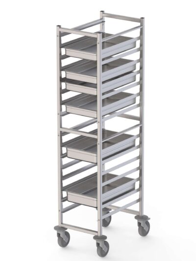 Carro Bandejero Acero Inoxidable Para 16 Bandejas GN1/1 460x640x1700h mm TT16NGN1100