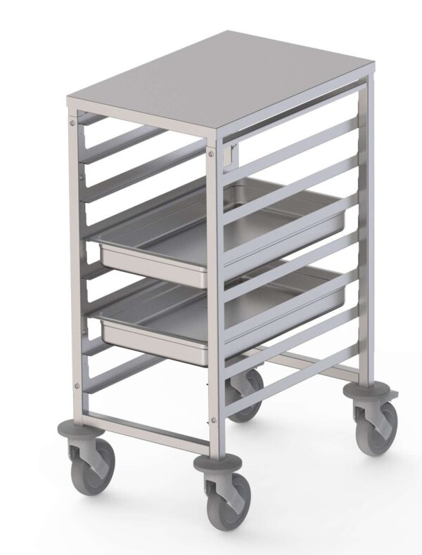 Carro Bandejero Acero Inoxidable Para 8 Bandejas GN1/1 460x640x900h mm TT08NGN1100