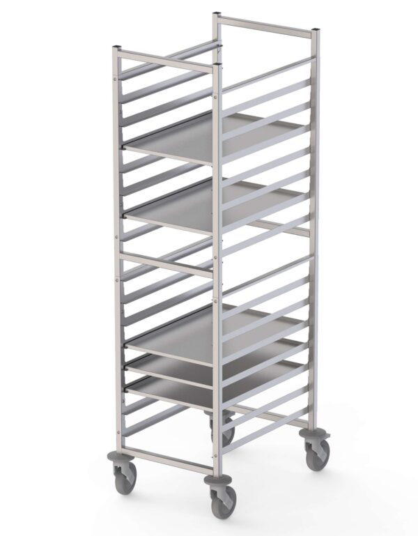Carro Bandejero Acero Inoxidable Para 16 Bandejas 600x400h mm  537x700x1700h mm TT16N600400