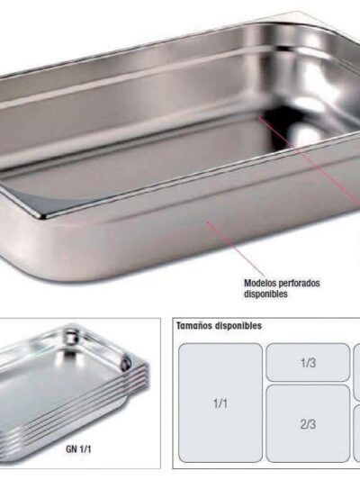 Tapas Cubetas GN Acero Inoxidable de GN1/2 PEKIN GNCH21
