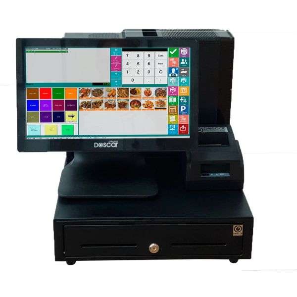 Sistema TPV Modular Táctil capacitiva: TPV Modular+Cajón Portamonedas+Impresora de Tickets 58mm Versión Básica Hostelería MC15658B-H