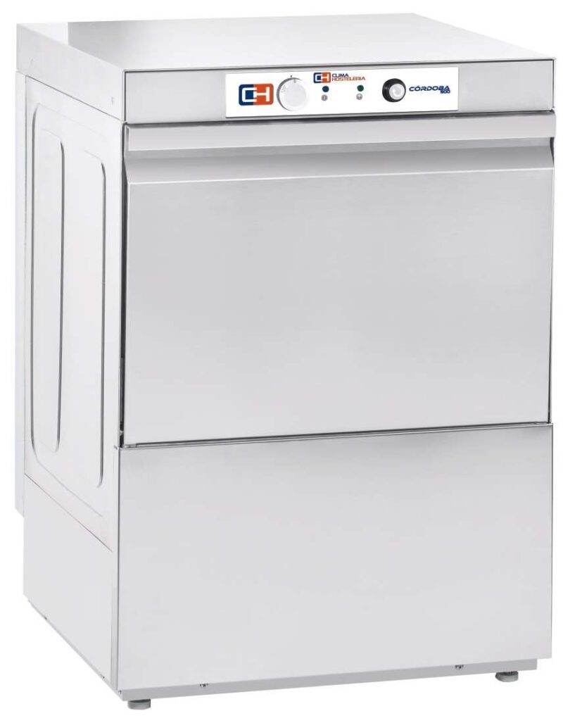 Lavavajillas Industrial con Bomba de Desagüe y Cesta de 50x50cm de 600 x600 x820h mm CORDOBA CORDOBA500B