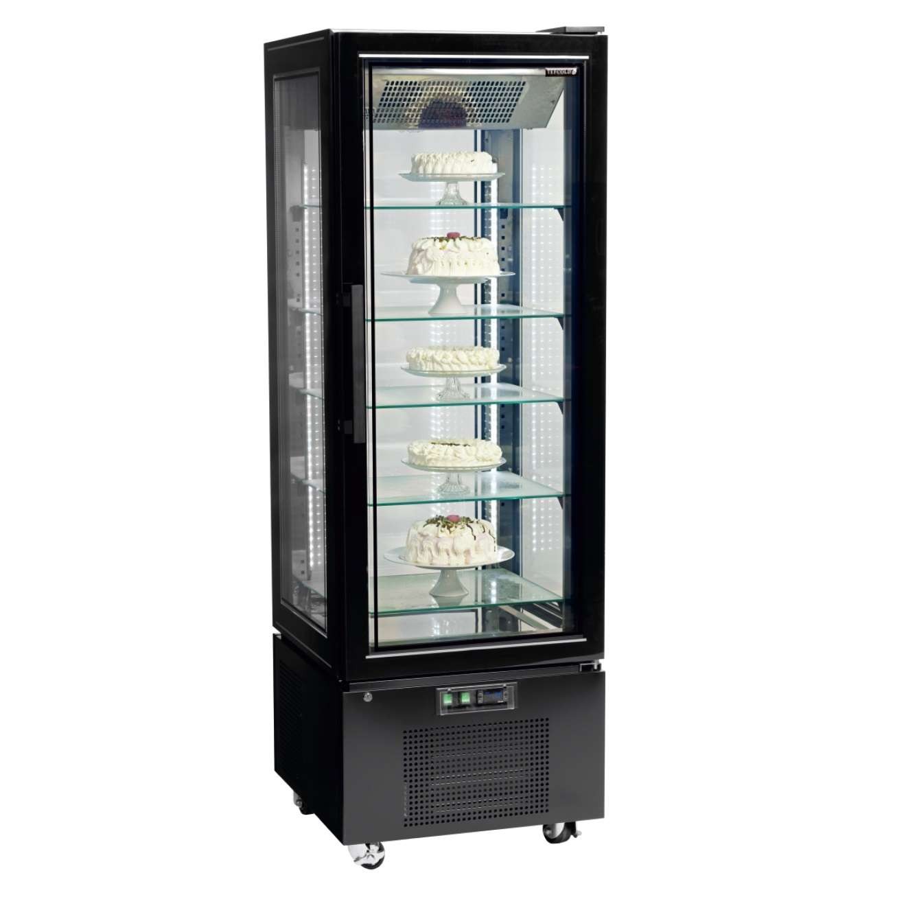Armario Congelación Ventilado Total 4 Caras de Cristal con 5 estantes 650X650X1950h mm Línea VIBORG UPD400-F