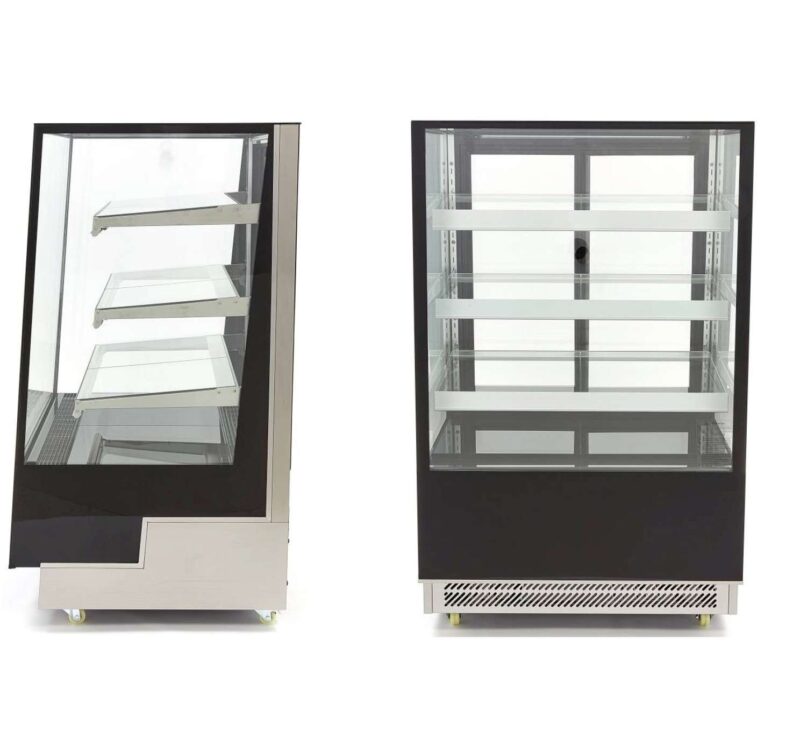 Vitrina Refrigerada Ventilada Total Cristal Recto con 3 estantes de cristal 1200X810X1454h mm Línea Pekín XC500L