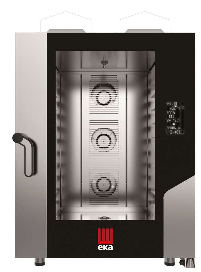 Horno a gas convección MILLENIAL BLACK MASK Pastelería/Panadería 10 bandejas 600x400 mm MKF1064GBM Línea Padova