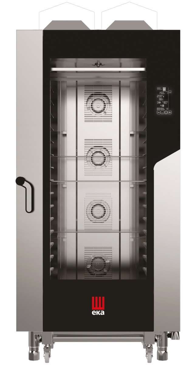 Horno a gas convección MILLENIAL BLACK MASK Pastelería/Panadería 16 bandejas 600x400 mm MKF1664GBM Línea Padova