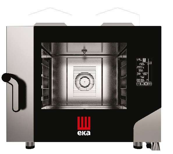 Horno a gas convección MILLENIAL BLACK MASK Pastelería/Panadería 4 bandejas 600x400 mm MKF464GBM Línea Padova