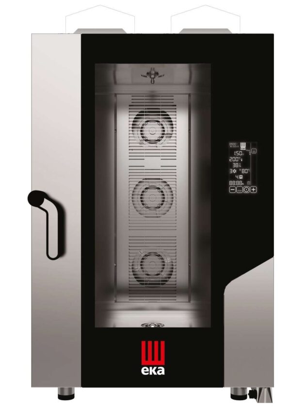 Horno a gas convección MILLENIAL BLACK MASK Gastronomía 11 bandejas GN1/1 MKF1111GBM Línea Padova