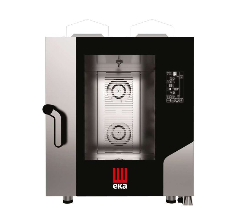 Horno a gas convección MILLENIAL BLACK MASK Gastronomía 7 bandejas GN1/1 MKF711GBM Línea Padova
