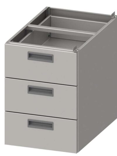 Módulo de tres cajones acero inoxidable AISI 201 386x590x540 mm para mesas fondo 700 mm MCA703 Línea Varsovia (952325043)