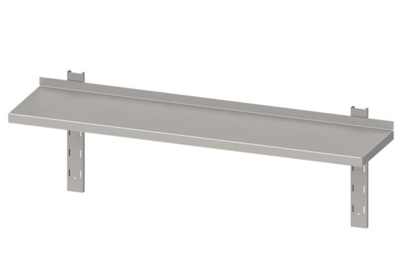 Estante de pared individual acero inoxidable AISI 201 1200x300x400 mm EI123 Línea Varsovia