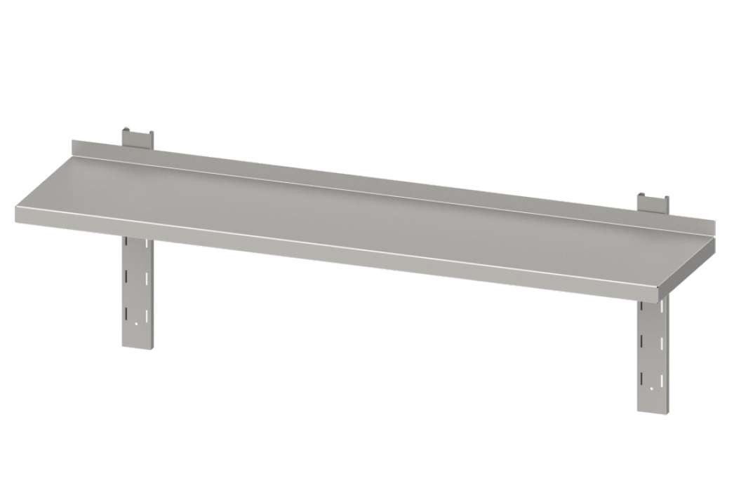 Estante de pared individual acero inoxidable AISI 201 1200x300x400 mm EI123 Línea Varsovia