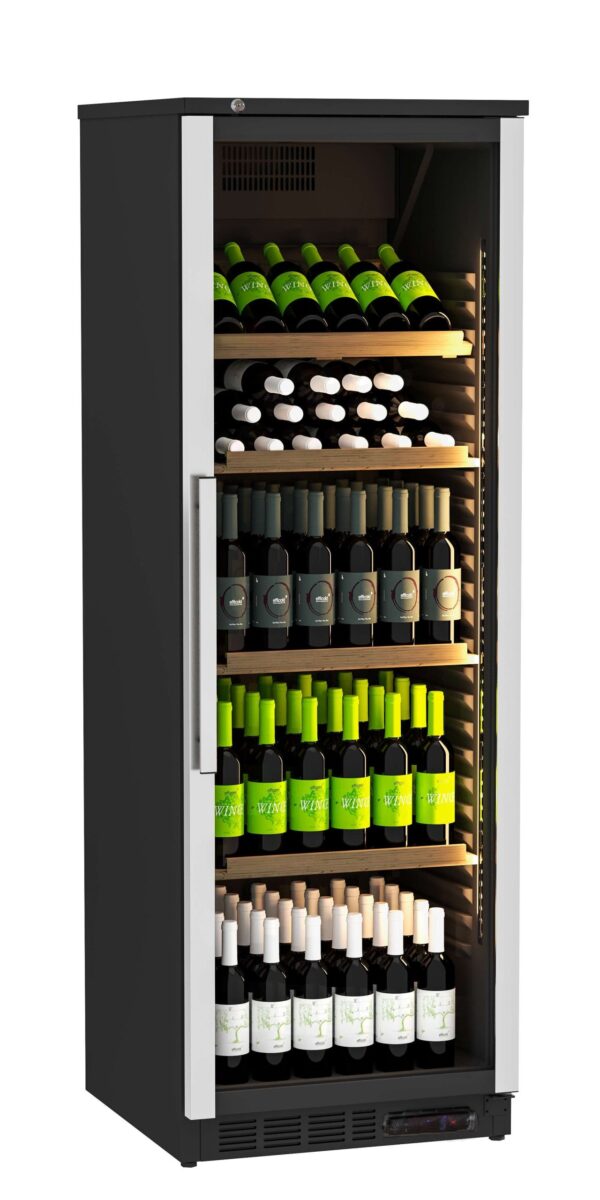 Armario Cava de Vino 72  botellas con 4 ESTANTES DE MADERA(3 Rectos y 1 Superior inclinado)  620X655X1850h mm WR300 Línea Córdoba