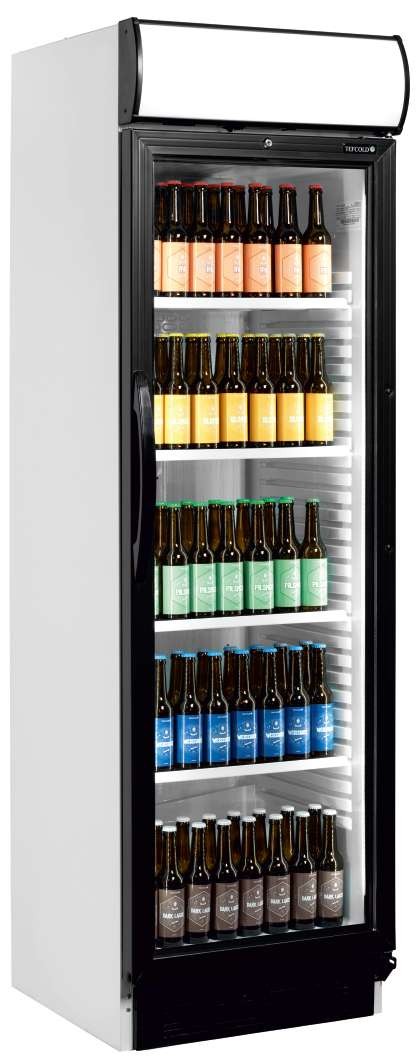 Armario Refrigerado 1 puerta de cristal con cabezal luminoso 595x640x1980h mm Línea VIBORG CEV425CP-I