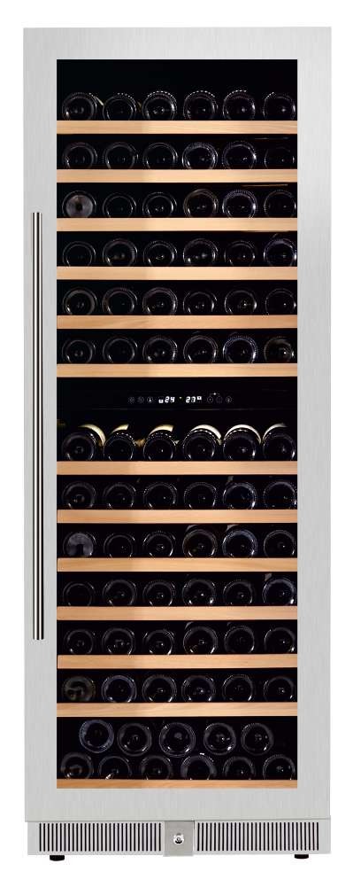 Armario Cava de Vino 2 temperaturas 140 botellas 595X700X1605h mm PEKIN W-140