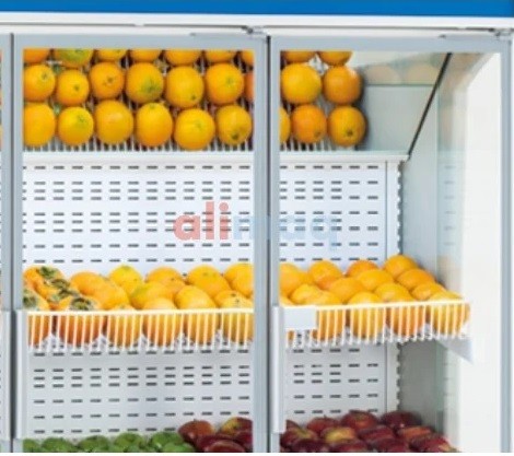 Kit 3 estantes inclinados y espejo para mural Frutas y Verduras KITVMAE70