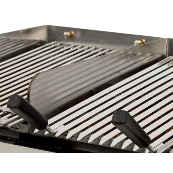 Parrilla varilla acero inoxidable especial Pescado dim.530x500 mm para Barbacoa a Gas con Piedra Volcánica Línea Badajoz PARPES60INOX