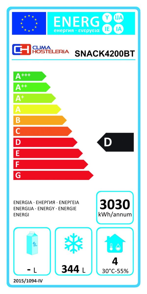 Mesa Congelados Snack Acero Inoxidable 4 Puertas 2230x600x960h mm PEKIN SNACK4200BT