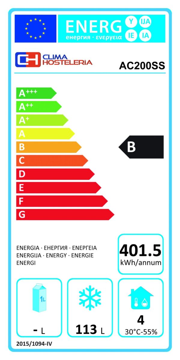 Armario congelación 200 litros acero inoxidable 595x650x830h mm PEKIN AC200SS