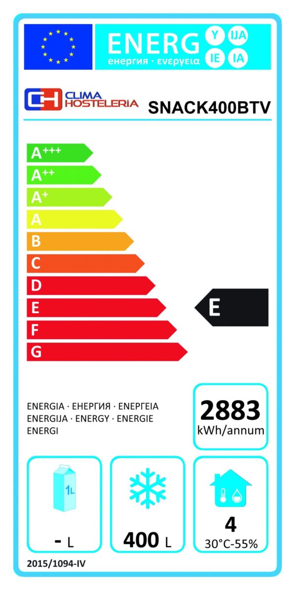 Armario Congelados Snack Acero Inoxidable 1 Puerta 500 litros 680x700x2010h mm PEKIN SNACK400BTV
