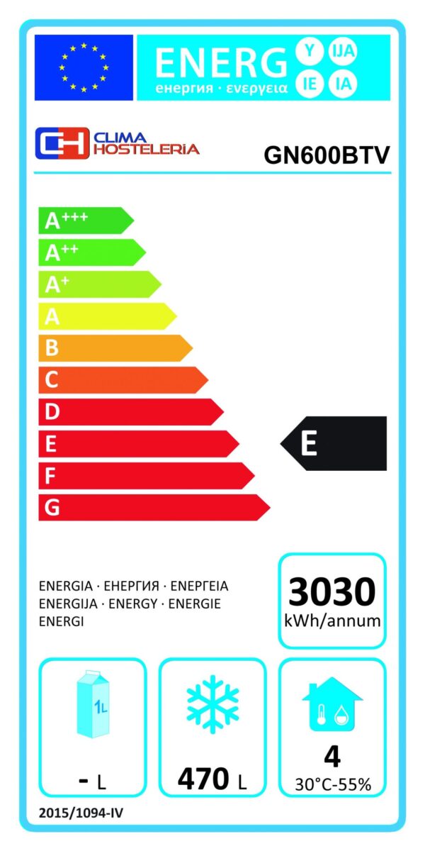 Armario Congelados GN2/1 Acero Inoxidable 1 Puerta 600 litros 680x810x1989h mm PEKIN GN600BTV