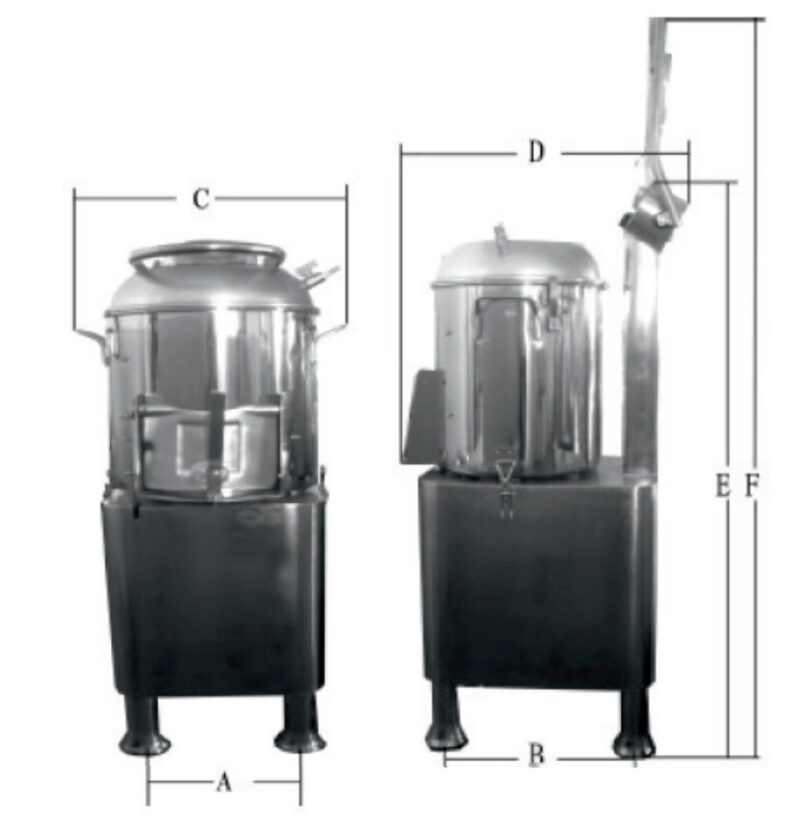 Peladora de Patatas de 15 Kg de 750W PEKIN HLP-15