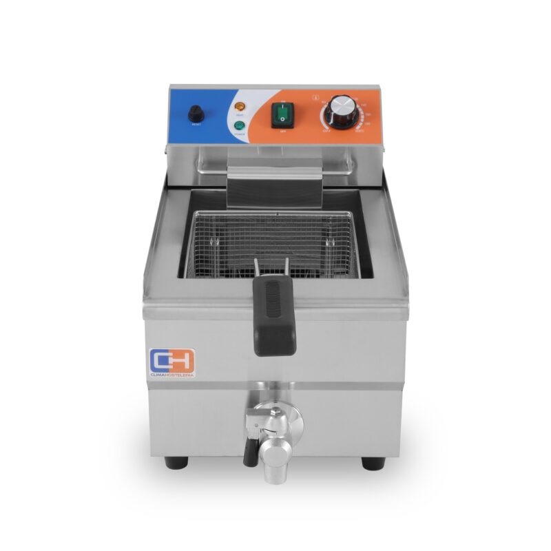 Freidora Eléctrica 10 litros CON Grifo de 280x470x345h mm PEKIN EF-101V