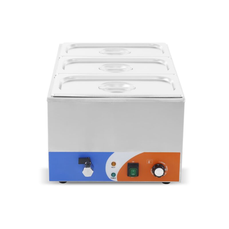 Baño María Cubeta 3 cubetas GN1/3 de 600x335 x260h mm PEKIN BM-1/3