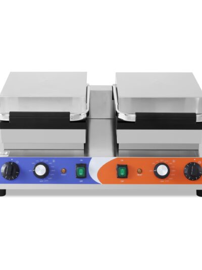 Máquina de gofres Doble eléctrica 1,5+1,5KW 63X380X270h mm PEKÍN WF-2210-2