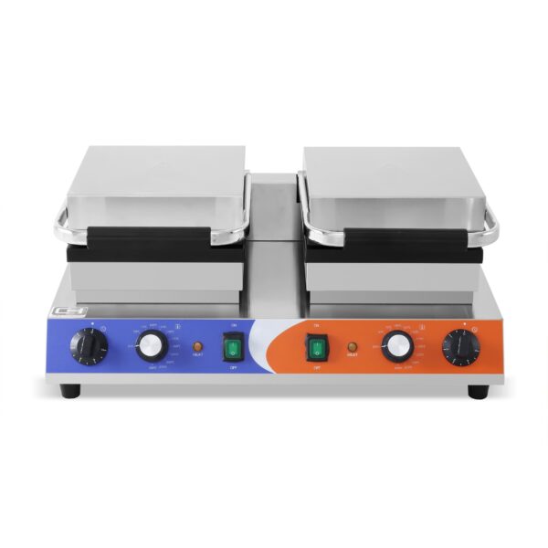 Máquina de gofres Doble  eléctrica 1,5+1,5KW 63X380X270h mm PEKÍN WF-2210-2