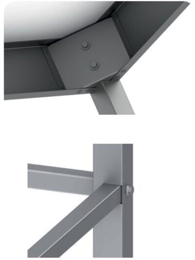 Mesa Central acero inoxidable AISI 201 sin estante 1000x700x850 mm MC107S Línea Varsovia (950087100)