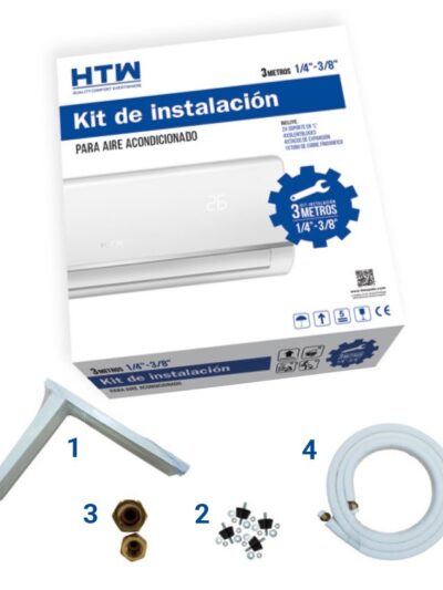 Kit Instalación Aire Acondicionado 5M 3/8-5/8 + ESCUADRA + SILENTBLOCK+TAC